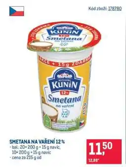 Makro Smetana na vaření 12% nabídka