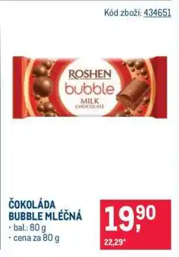 Makro ČOKOLÁDA BUBBLE MLÉČNÁ nabídka