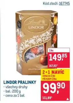 Makro Lindor pralinky nabídka