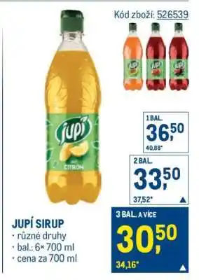 Makro Jupí sirup nabídka