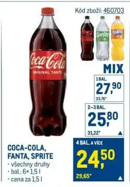Makro Coca-Cola, Fanta, Sprite nabídka