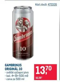 Makro Gambrinus Originál 10 nabídka
