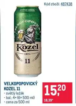 Makro Velkopopovický Kozel 11 nabídka