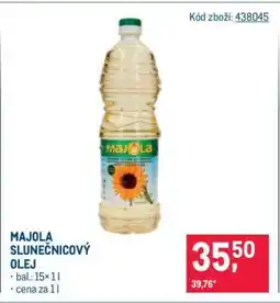 Makro Majola Slunečnicový olej nabídka