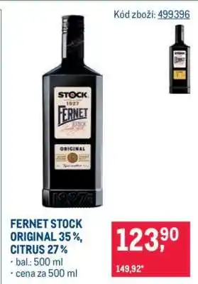 Makro FERNET STOCK ORIGINAL 35 %, CITRUS 27 % nabídka