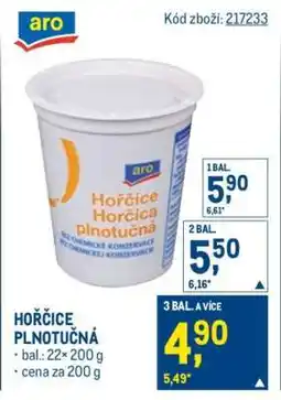Makro Hořčice plnotučná nabídka