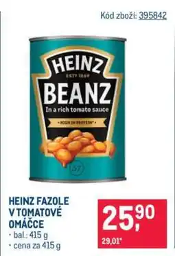 Makro Heinz Fazole v tomatové omáčce nabídka