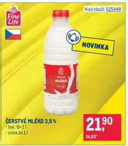 Makro ČERSTVÉ MLÉKO 3,5 % nabídka