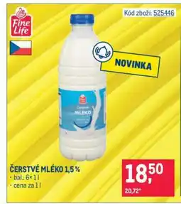Makro Čerstvé mléko 1,5 % nabídka