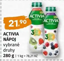 Terno Activia nápoj nabídka