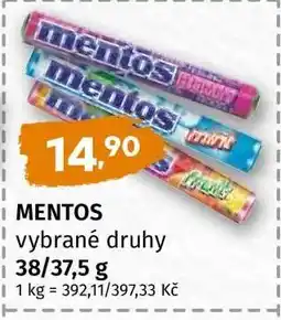 Terno Mentos, vybrané druhy nabídka
