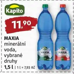Terno MAXIA minerální voda, vybrané druhy nabídka