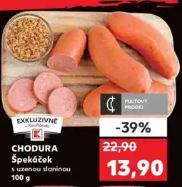 Kaufland CHODURA Špekáček s uzenou slaninou 100 g nabídka