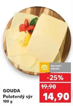 Kaufland GOUDA Polotvrdý sýr 100 g nabídka