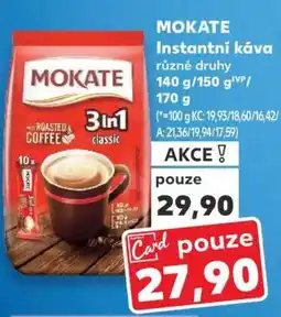 Kaufland MOKATE Instantní káva nabídka