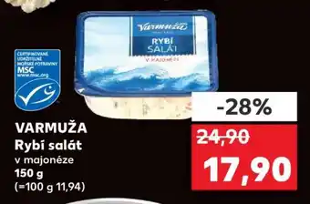 Kaufland Varmuža Rybí salát v majonéze nabídka