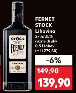 Kaufland Fernet Stock nabídka