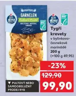Kaufland Tygří krevety v bylinkovo-česnekové marinádě nabídka