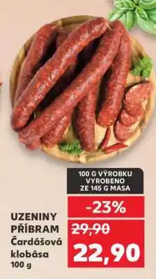 Kaufland UZENINY PŘÍBRAM Čardášová klobása 100 g nabídka