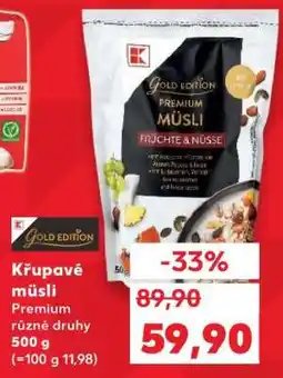 Kaufland Křupavé müsli Premium nabídka