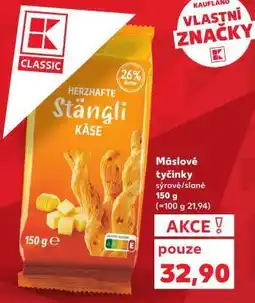 Kaufland Máslové tyčinky sýrové/slané 150 g nabídka