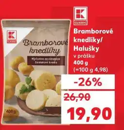 Kaufland Bramborové knedlíky/halušky v prášku nabídka