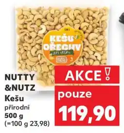 Kaufland NUTTY & NUTZ Kešu přírodní 500 g nabídka