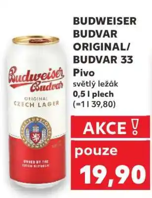 Kaufland Budweiser Budvar Original Budvar 33 nabídka