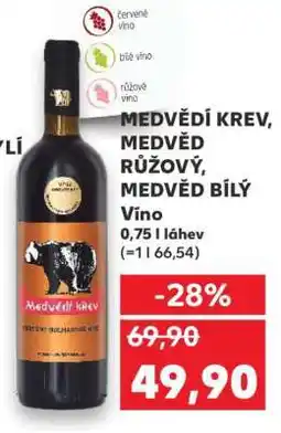 Kaufland MEDVĚDÍ KREV, MEDVĚD RŮŽOVÝ, MEDVĚD BÍLÝ nabídka
