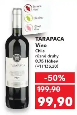 Kaufland TARAPACA Víno nabídka