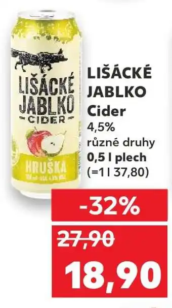 Kaufland LIŠÁCKÉ JABLKO Cider nabídka