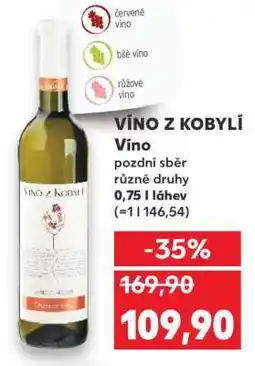 Kaufland Víno z Kobylí nabídka