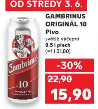 Kaufland Gambrinus Originál 10 nabídka