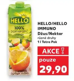 Kaufland HELLO/HELLO IMUNO Džus/Nektar nabídka