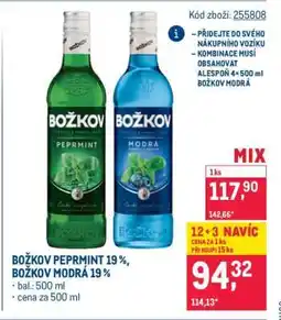 Makro BOŽKOV PEPRMINT 19 %, BOŽKOV MODRÁ 19 % nabídka