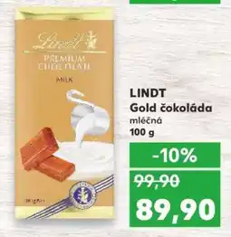 Kaufland LINDT Gold čokoláda mléčná 100 g nabídka