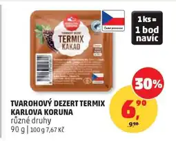 Penny Market Tvarohový dezert Termix Karlova Koruna nabídka