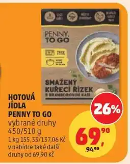 Penny Market PENNY TO GO Smažený kuřecí řízek s bramborovou kaší nabídka