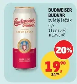 Penny Market BUDWEISER BUDVAR světlý ležák 0,5 l nabídka