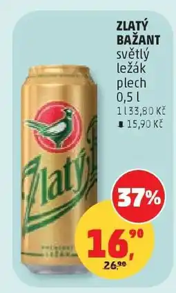 Penny Market ZLATÝ BAŽANT světlý ležák plech 0,5 l nabídka
