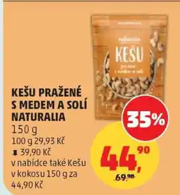 Penny Market Kešu pražené s medem a solí Naturalia nabídka