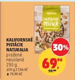 Penny Market KALIFORNSKÉ PISTÁCIE NATURALIA nabídka