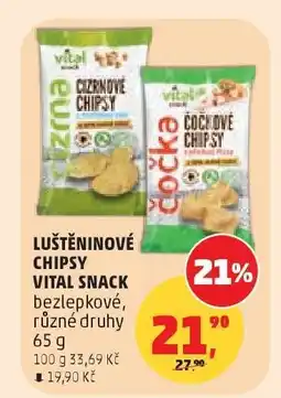 Penny Market LUŠTĚNINOVÉ CHIPSY VITAL SNACK nabídka