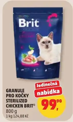 Penny Market Granule pro kočky sterilized chicken brit nabídka