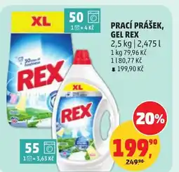 Penny Market Prací prášek, gel rex nabídka