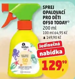 Penny Market Sprej opalovací pro děti of50 today nabídka