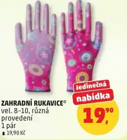 Penny Market Zahradní rukavice nabídka