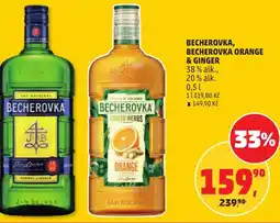 Penny Market Becherovka, becherovka orange&ginger nabídka