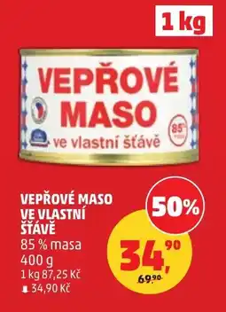 Penny Market Vepřové maso ve vlastní šťávě nabídka