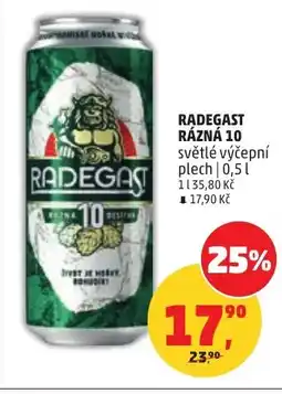 Penny Market Radegast rázná 10 světlé výčepní nabídka
